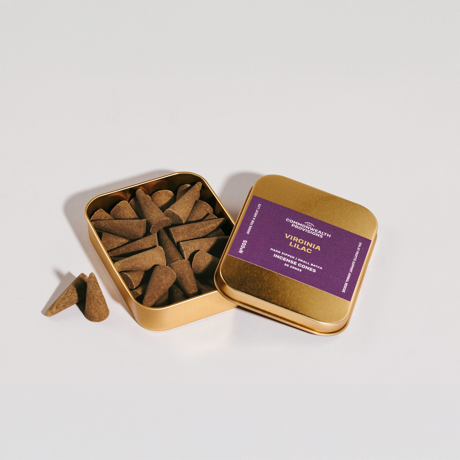 Commonwealth Provisions Virginia Lilac Incense Cones