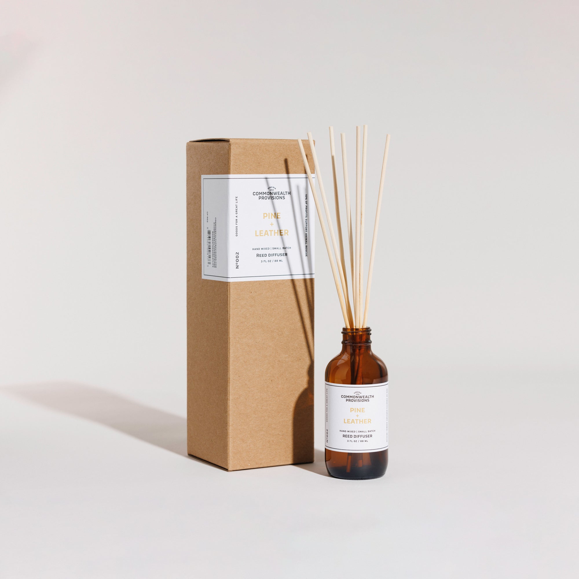 Pine + Leather Reed Diffuser | Commonwealth Provisions