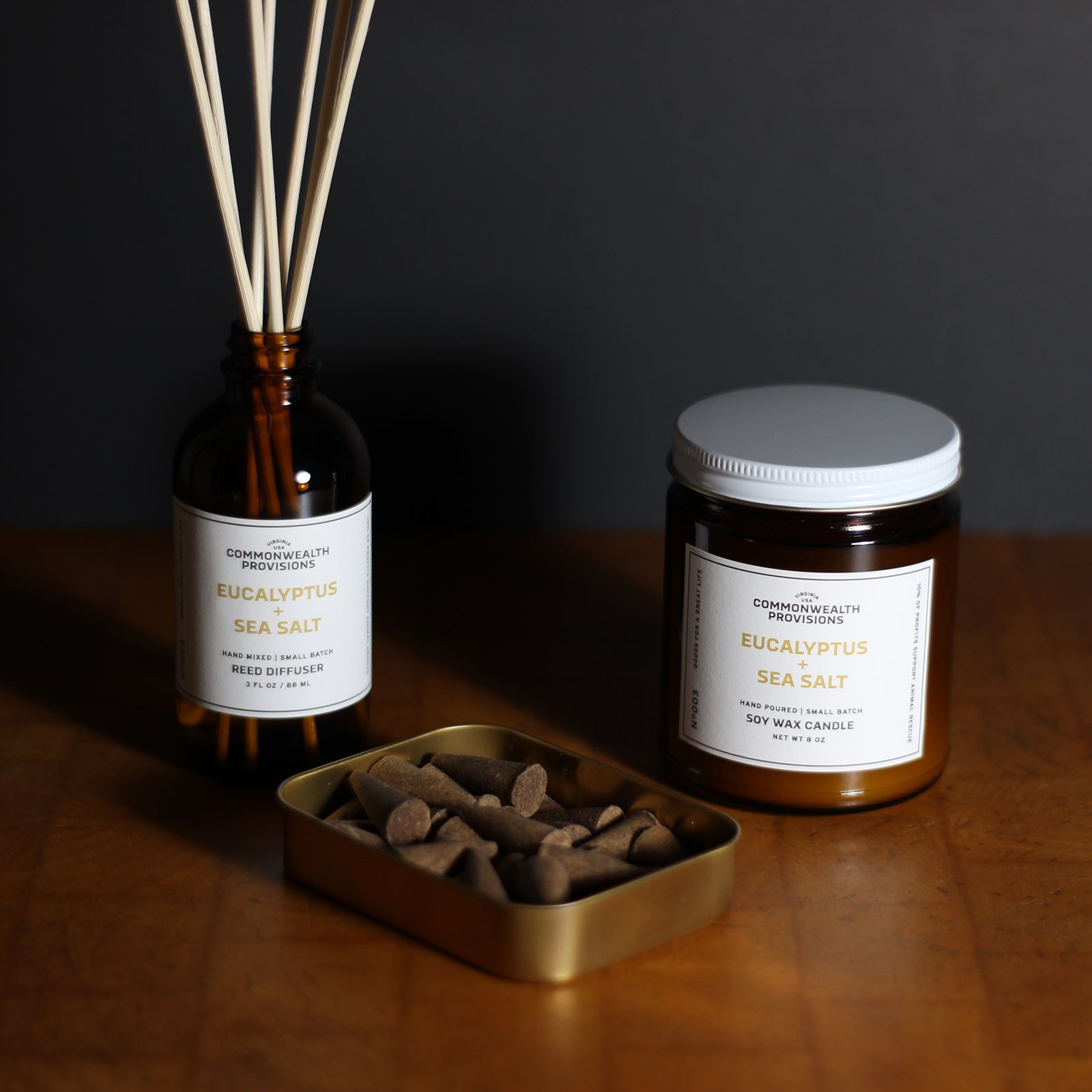 Commonwealth Provisions Eucalyptus + Sea Salt Scent Collection Gift Set