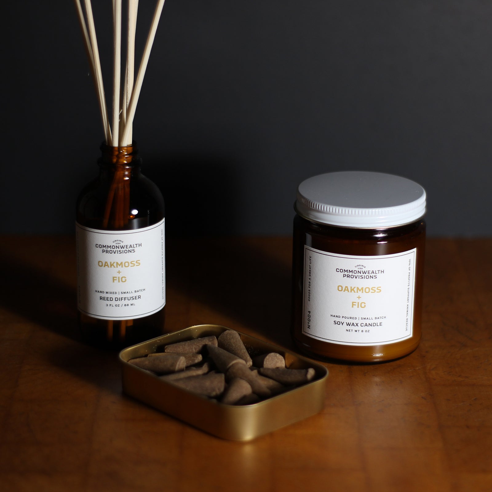 Commonwealth Provisions Oakmoss + Fig Scent Collection Gift Set