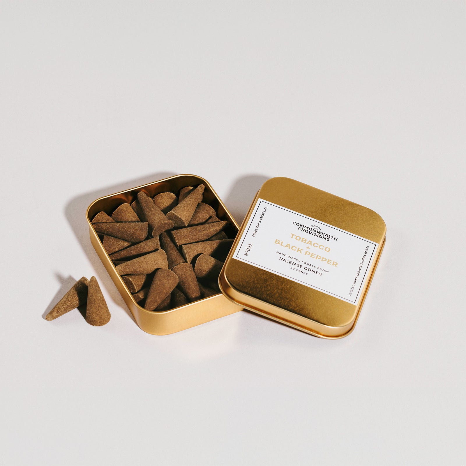 Tobacco + Black Pepper Incense Cones | Commonwealth Provisions