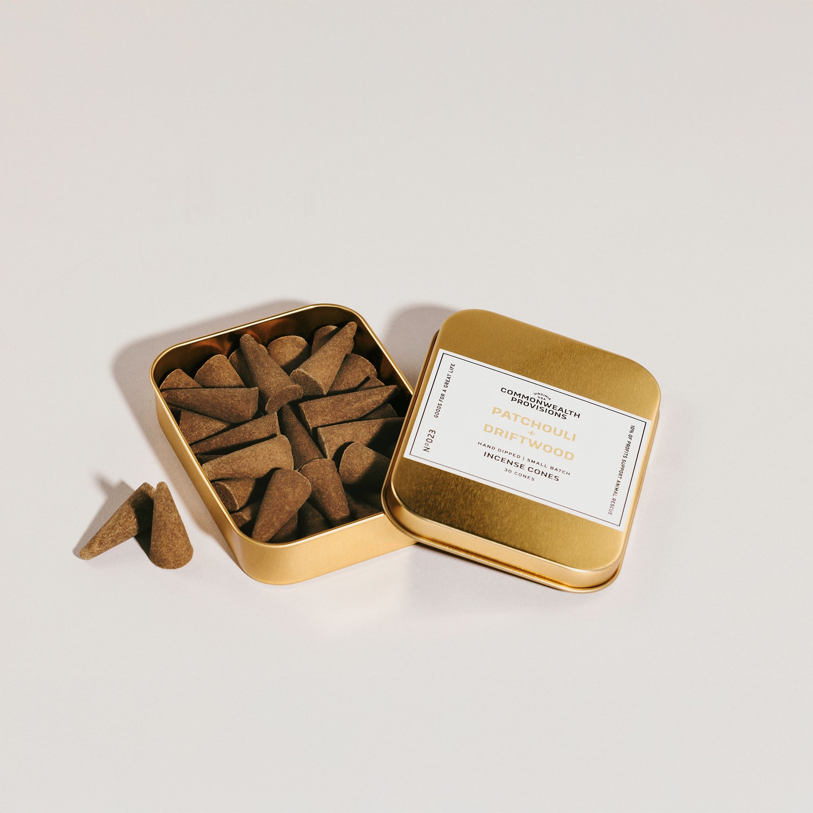 Patchouli + Driftwood Incense Cones | Commonwealth Provisions
