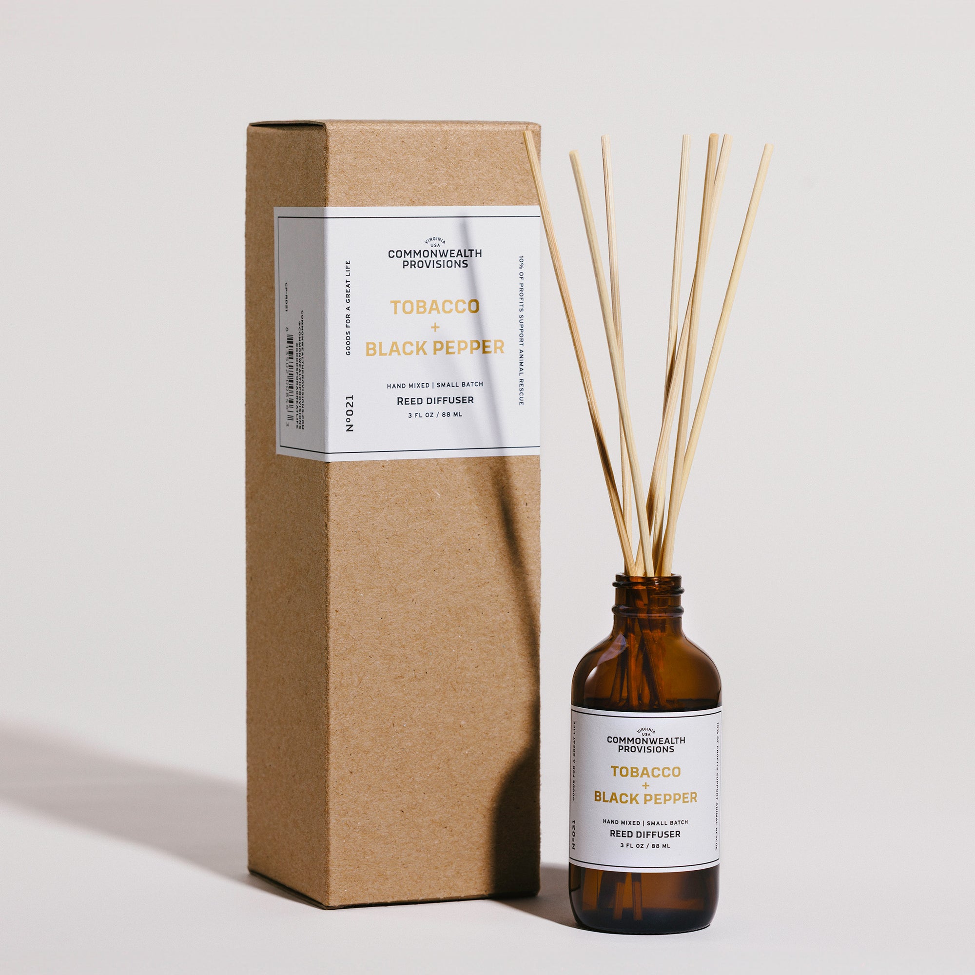 Commonwealth Provisions Tobacco + Black Pepper Reed Diffuser