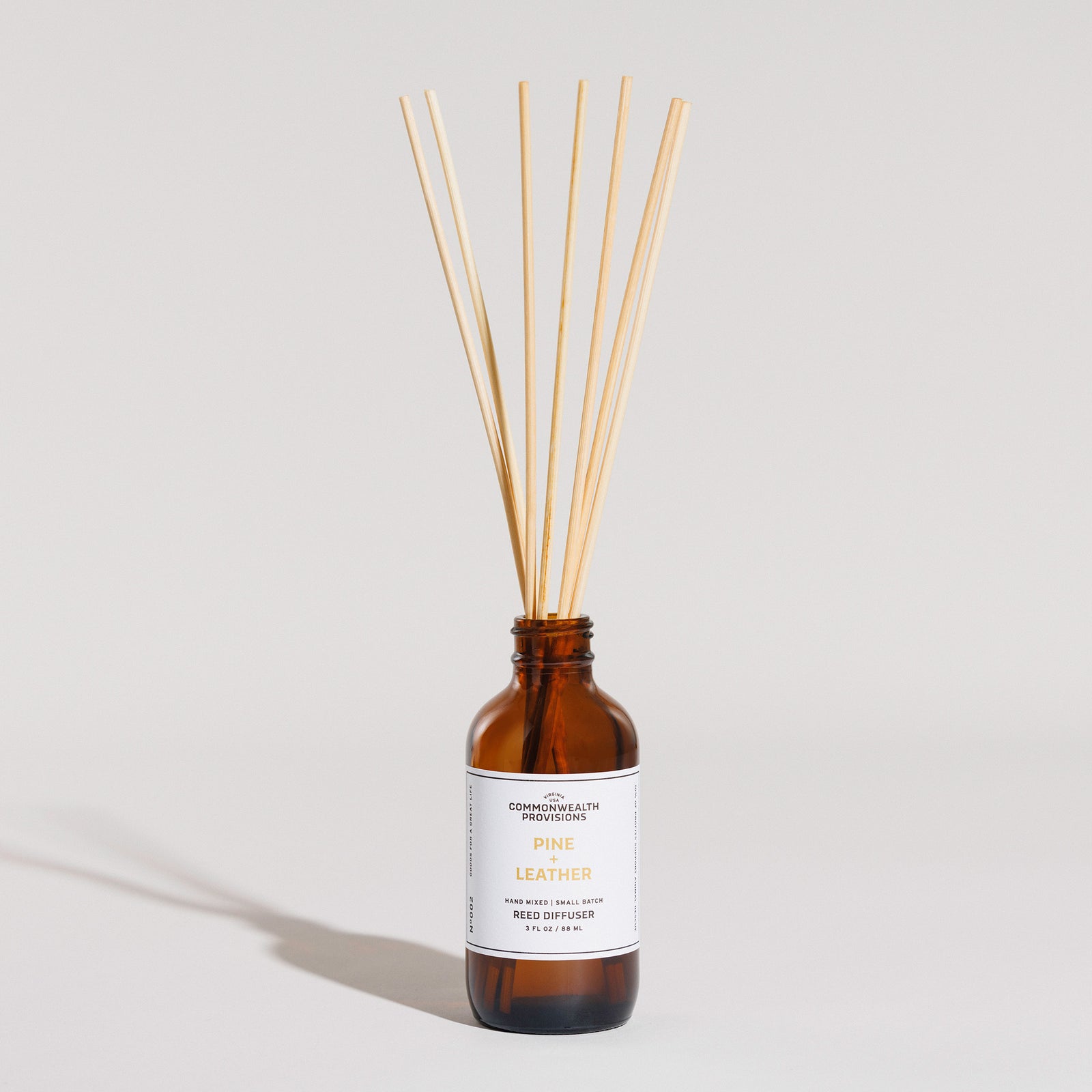 Pine + Leather Reed Diffuser | Commonwealth Provisions