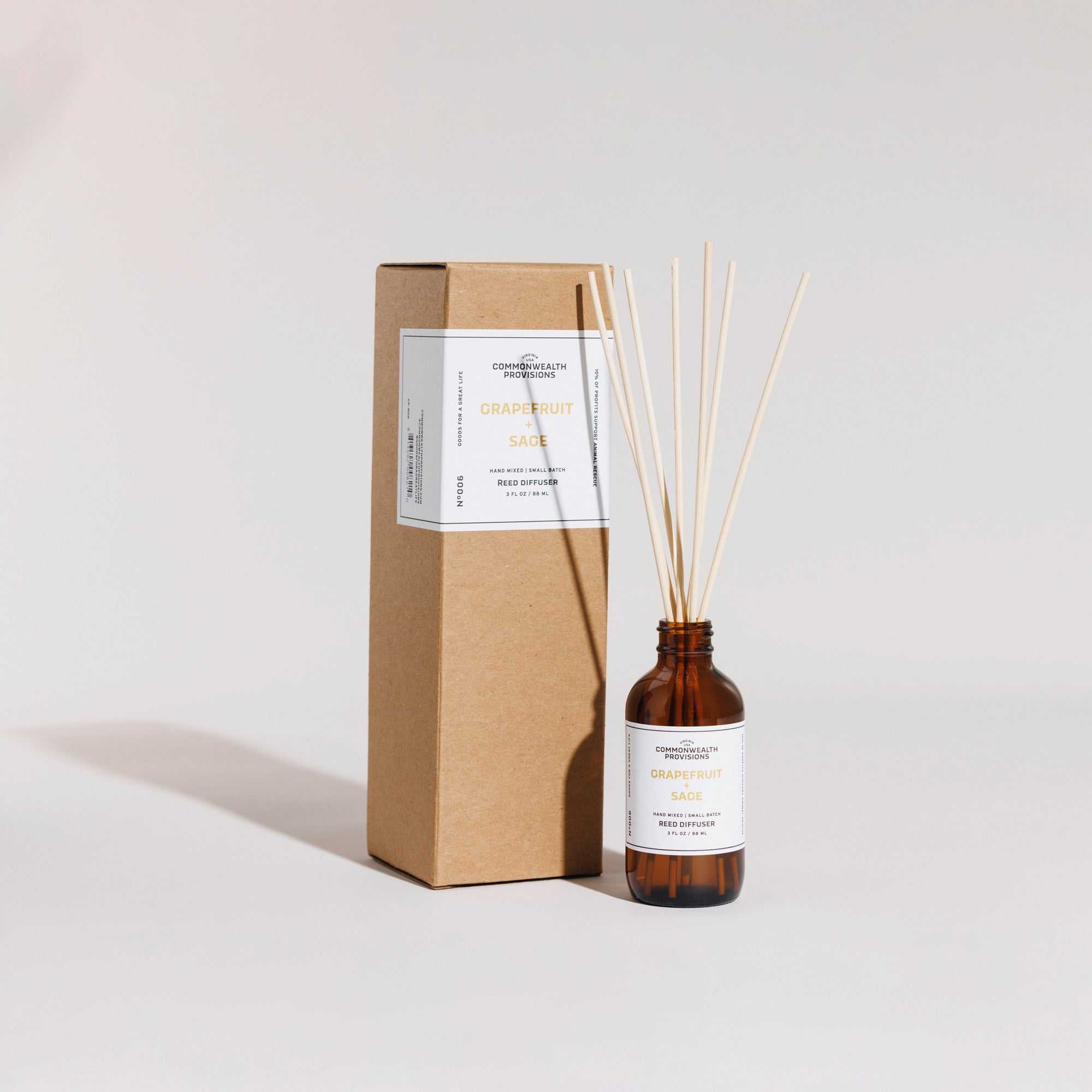 Grapefruit + Sage Reed Diffuser | Commonwealth Provisions