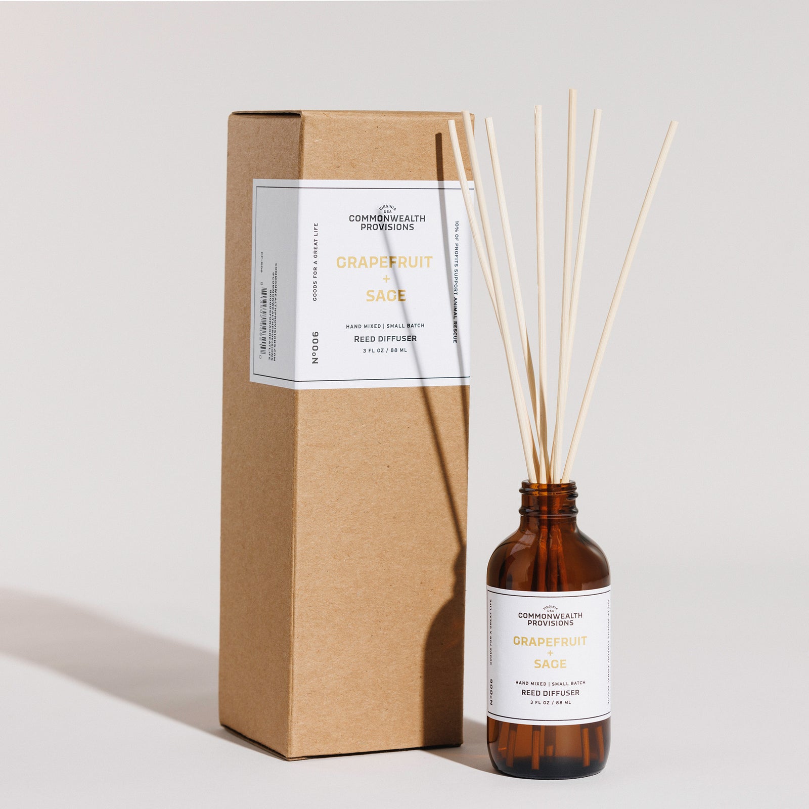 Grapefruit + Sage Reed Diffuser | Commonwealth Provisions
