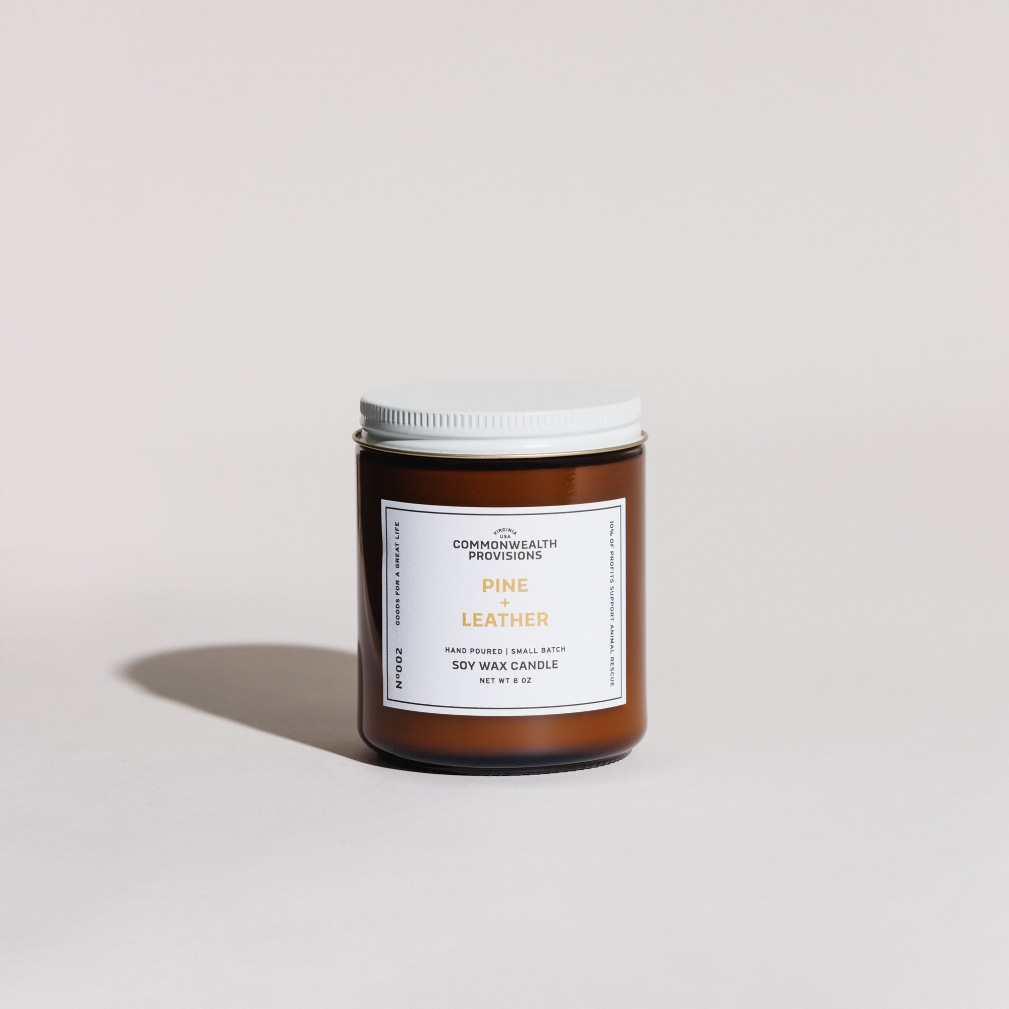 Pine + Leather Standard Candle | Commonwealth Provisions