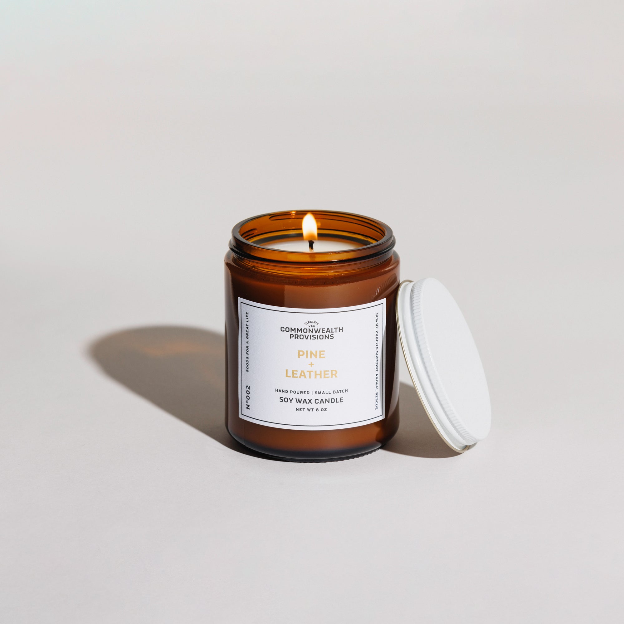 Pine + Leather Standard Candle | Commonwealth Provisions