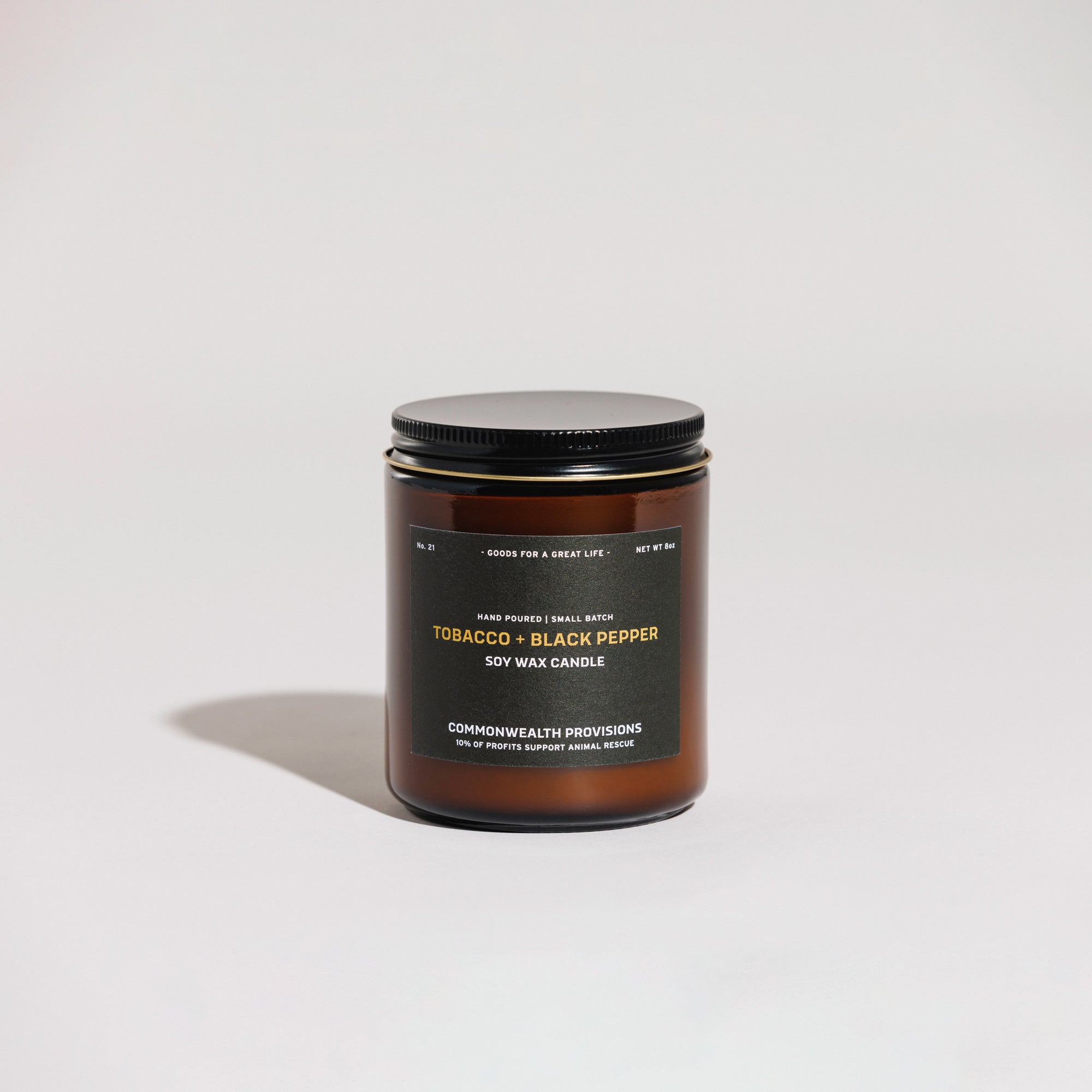 Tobacco + Black Pepper Standard Candle | Commonwealth Provisions