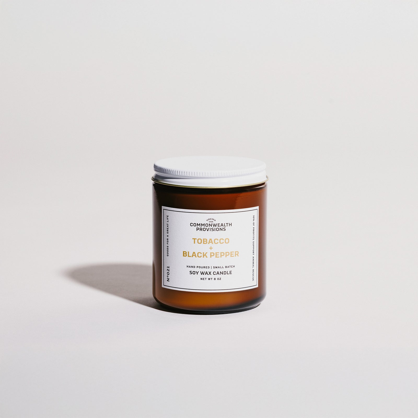 Tobacco + Black Pepper Standard Candle | Commonwealth Provisions