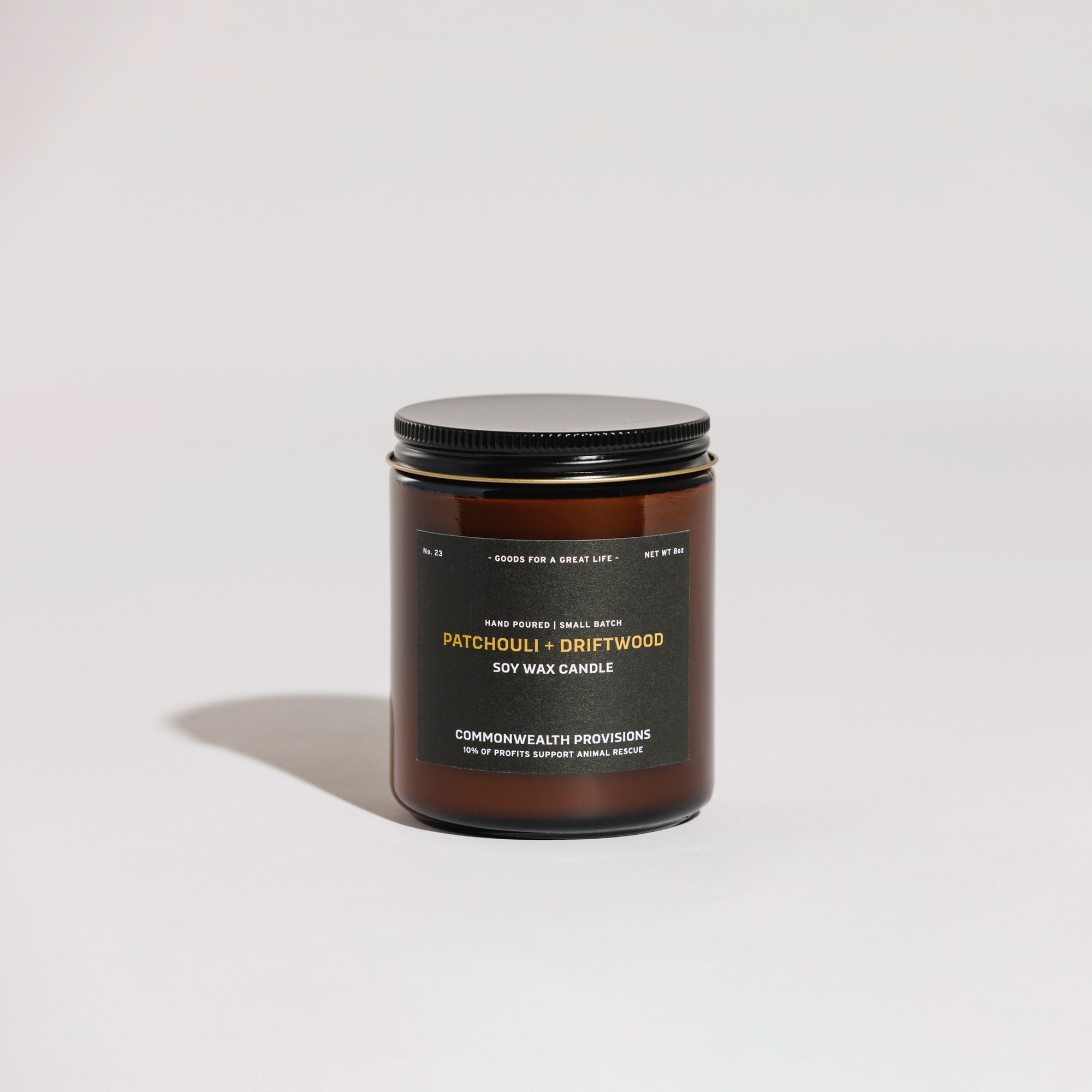 Patchouli + Driftwood Standard Candle | Commonwealth Provisions