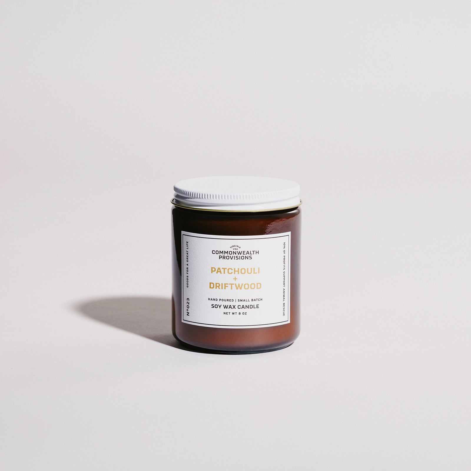 Patchouli + Driftwood Standard Candle | Commonwealth Provisions