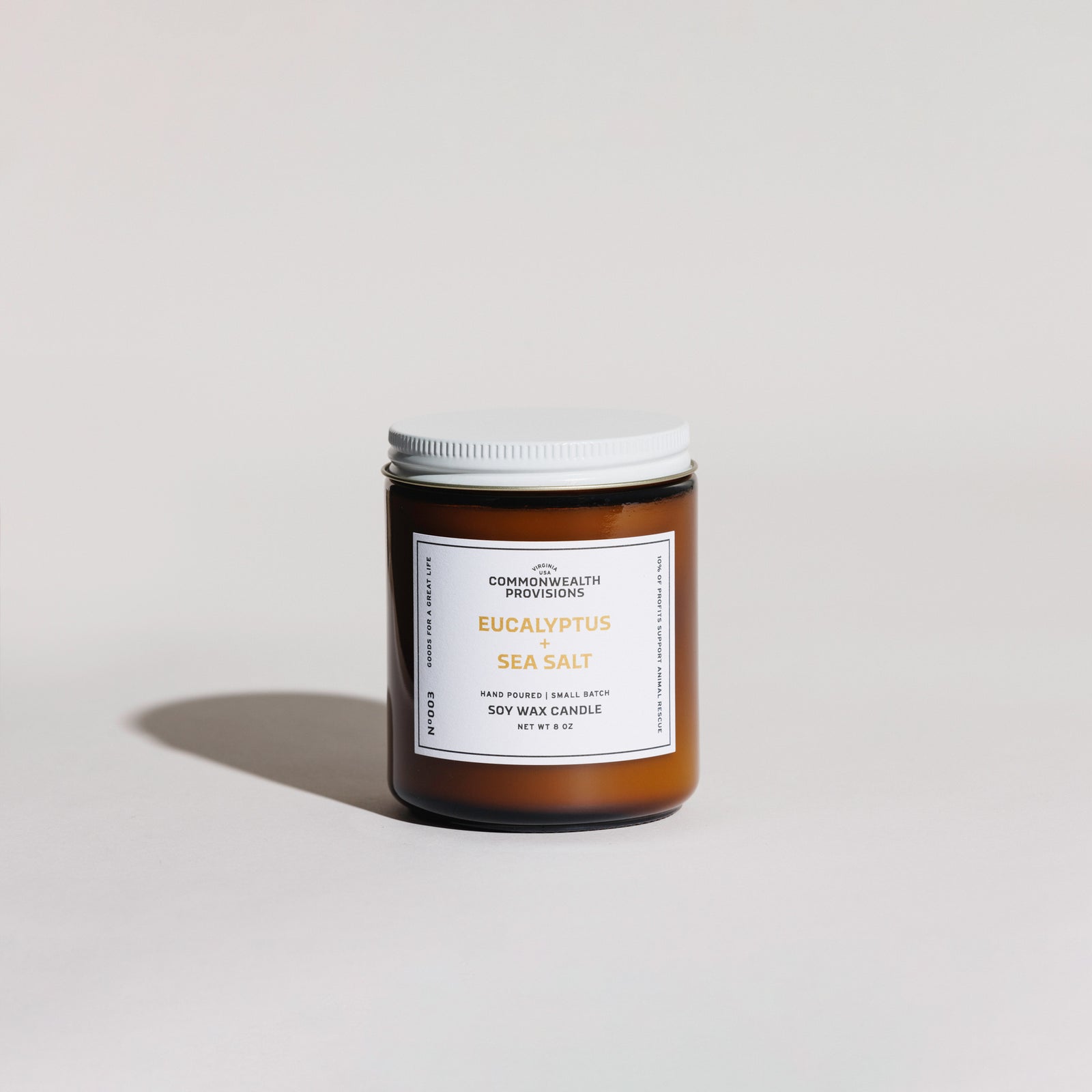 Eucalyptus + Sea Salt Standard Candle | Commonwealth Provisions