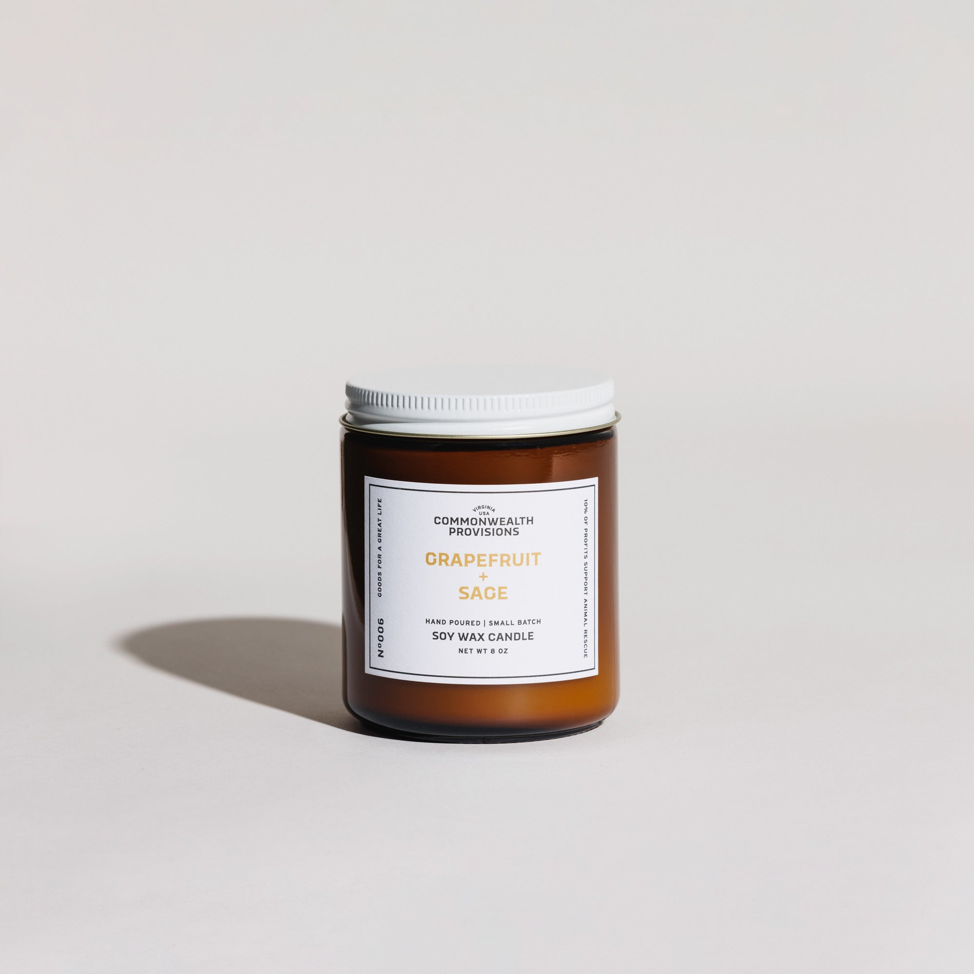 Grapefruit + Sage Standard Candle | Commonwealth Provisions