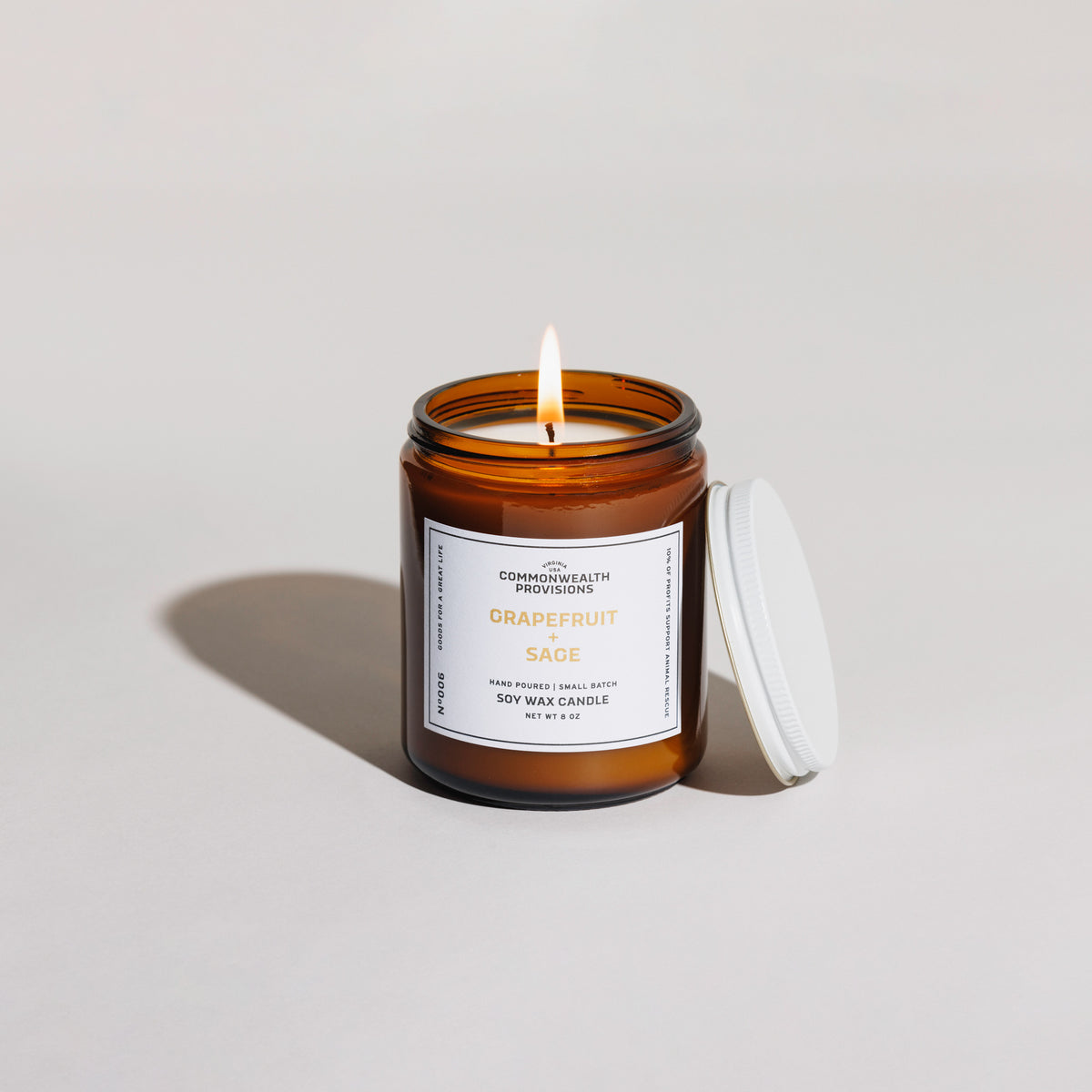 Grapefruit + Sage Standard Candle | Commonwealth Provisions