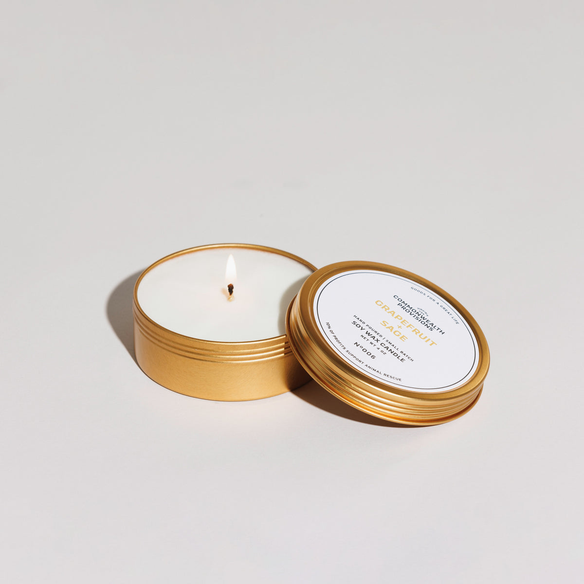 Grapefruit + Sage Travel Candle | Commonwealth Provisions