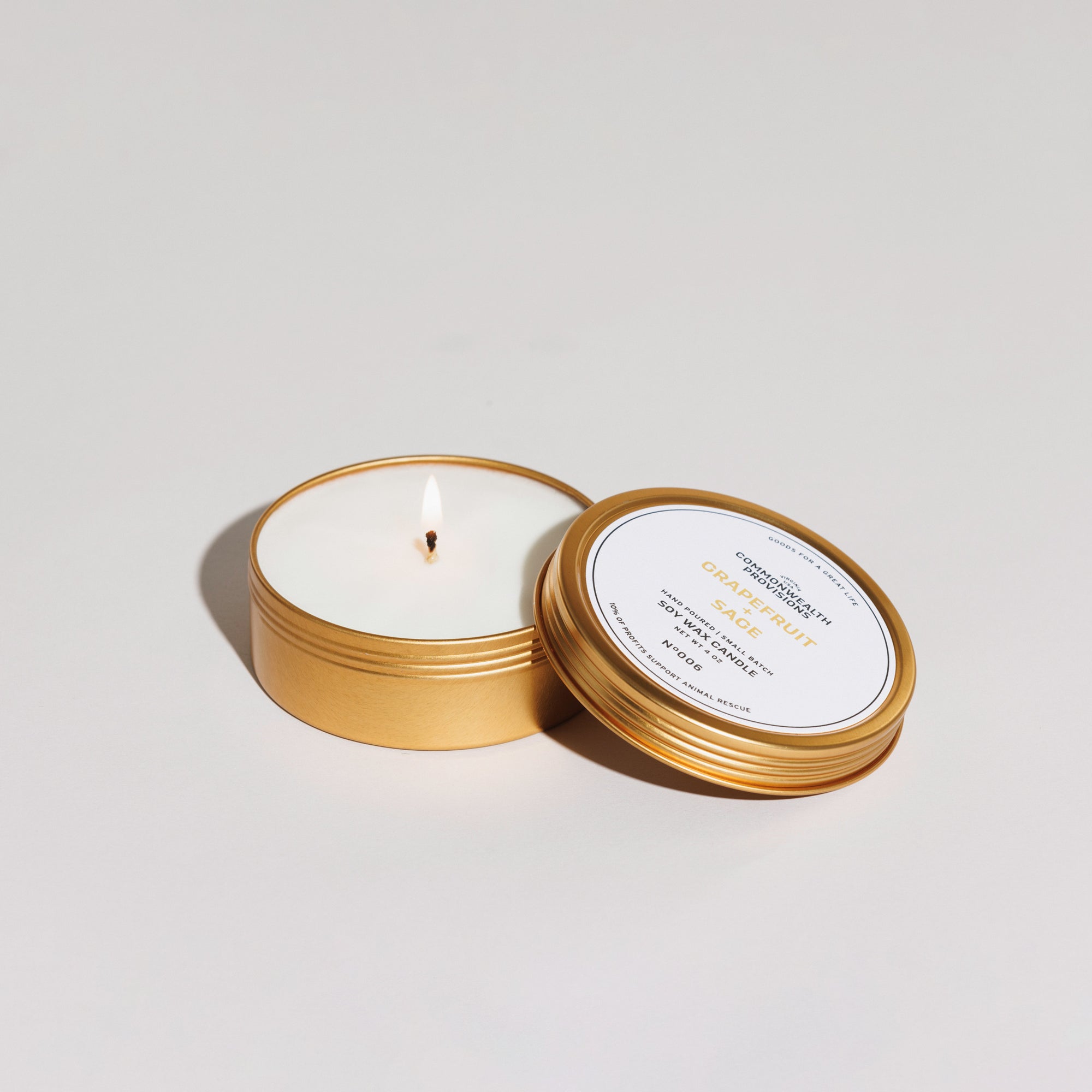Grapefruit + Sage Travel Candle | Commonwealth Provisions