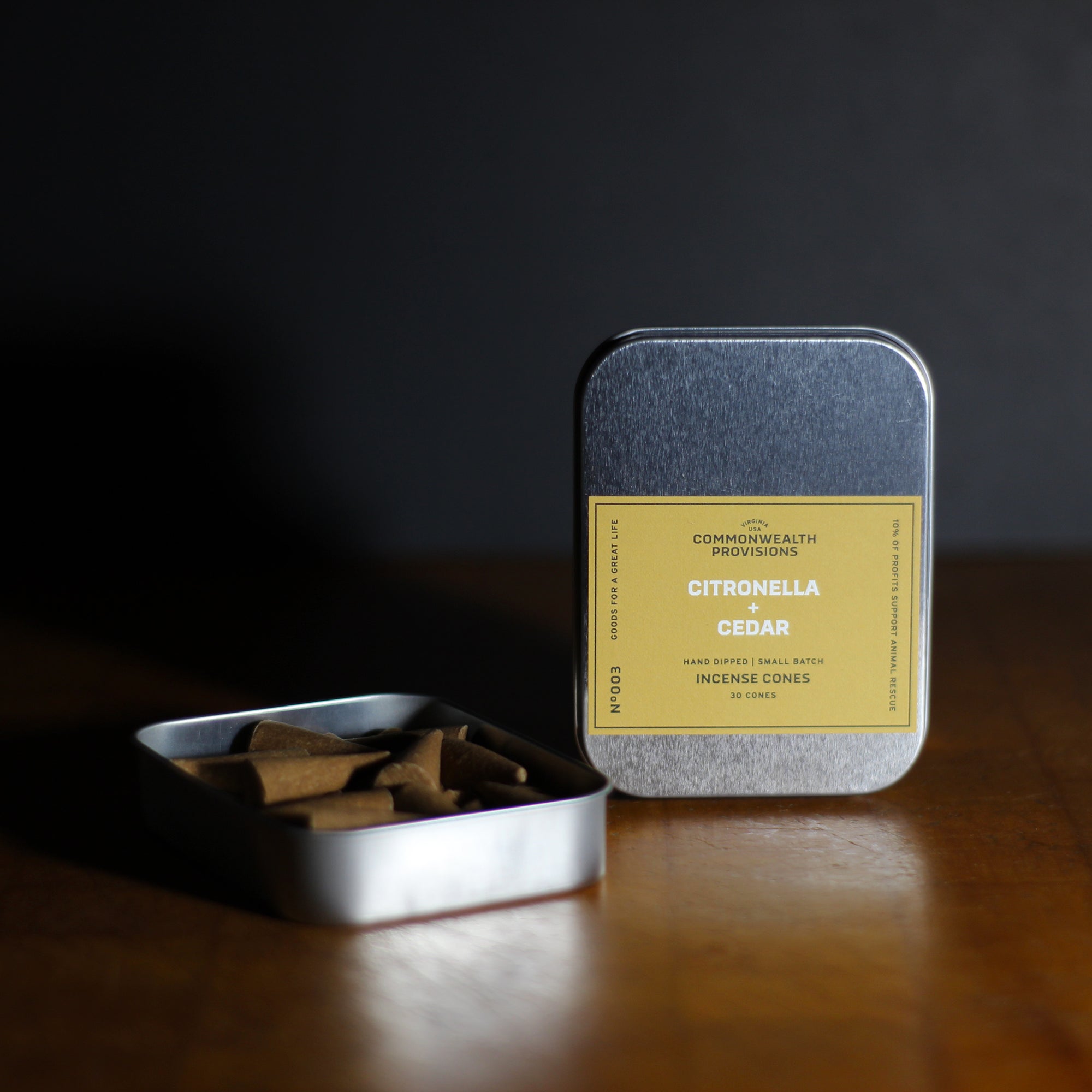 Commonwealth Provisions Citronella + Cedar Incense Cones