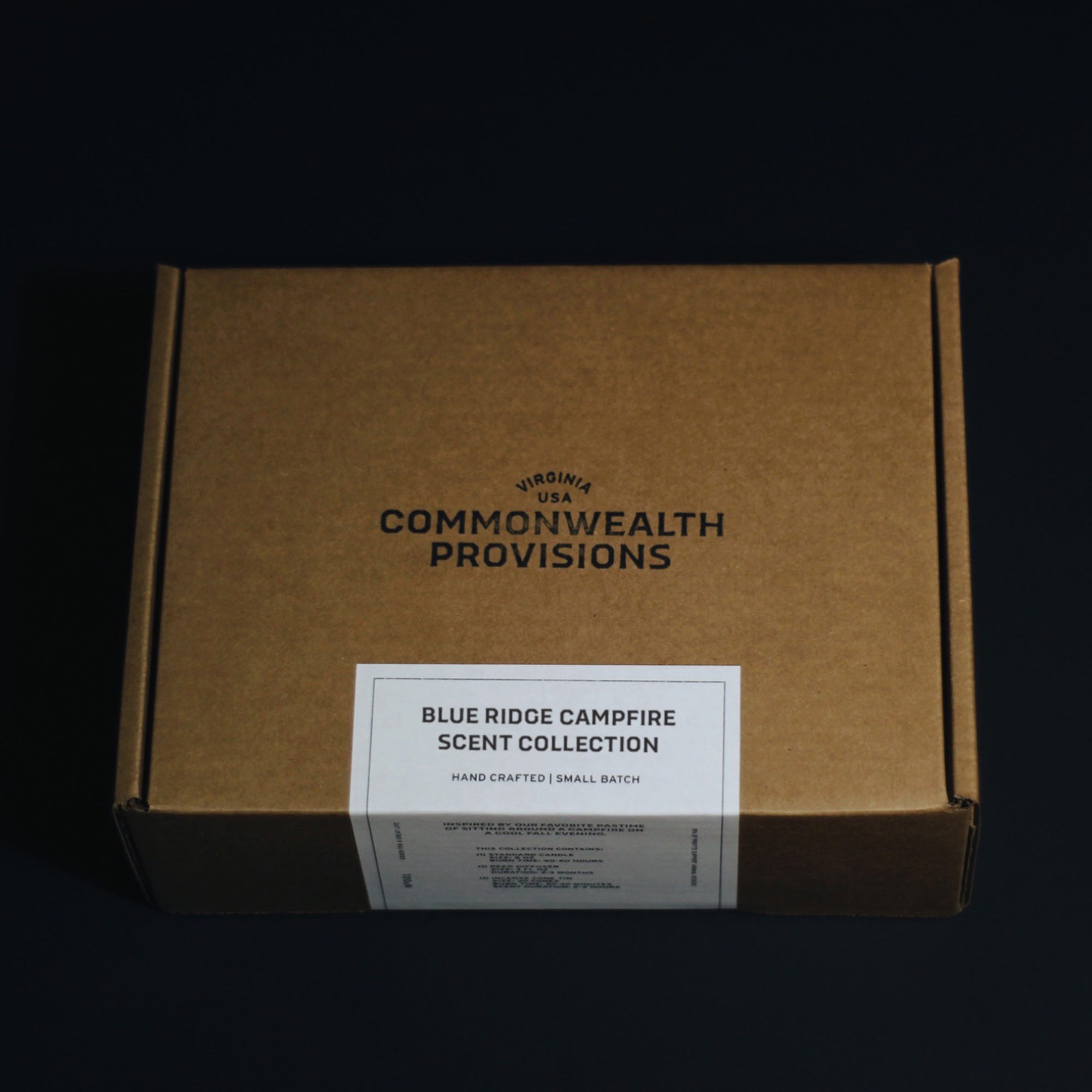 Commonwealth Provisions Blue Ridge Campfire Scent Collection Gift Set Box