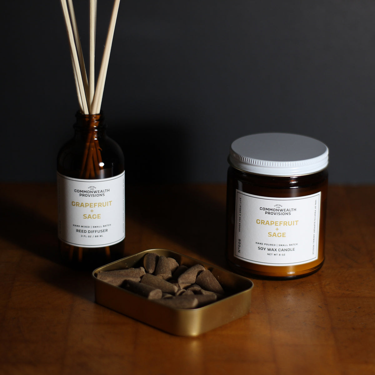 Commonwealth Provisions Grapefruit + Sage Scent Collection Gift Set