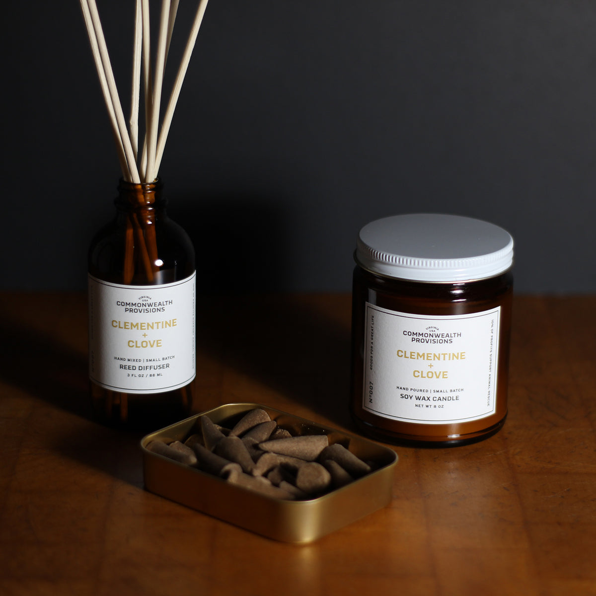 Commonwealth Provisions Clementine + Clove Scent Collection Gift Set