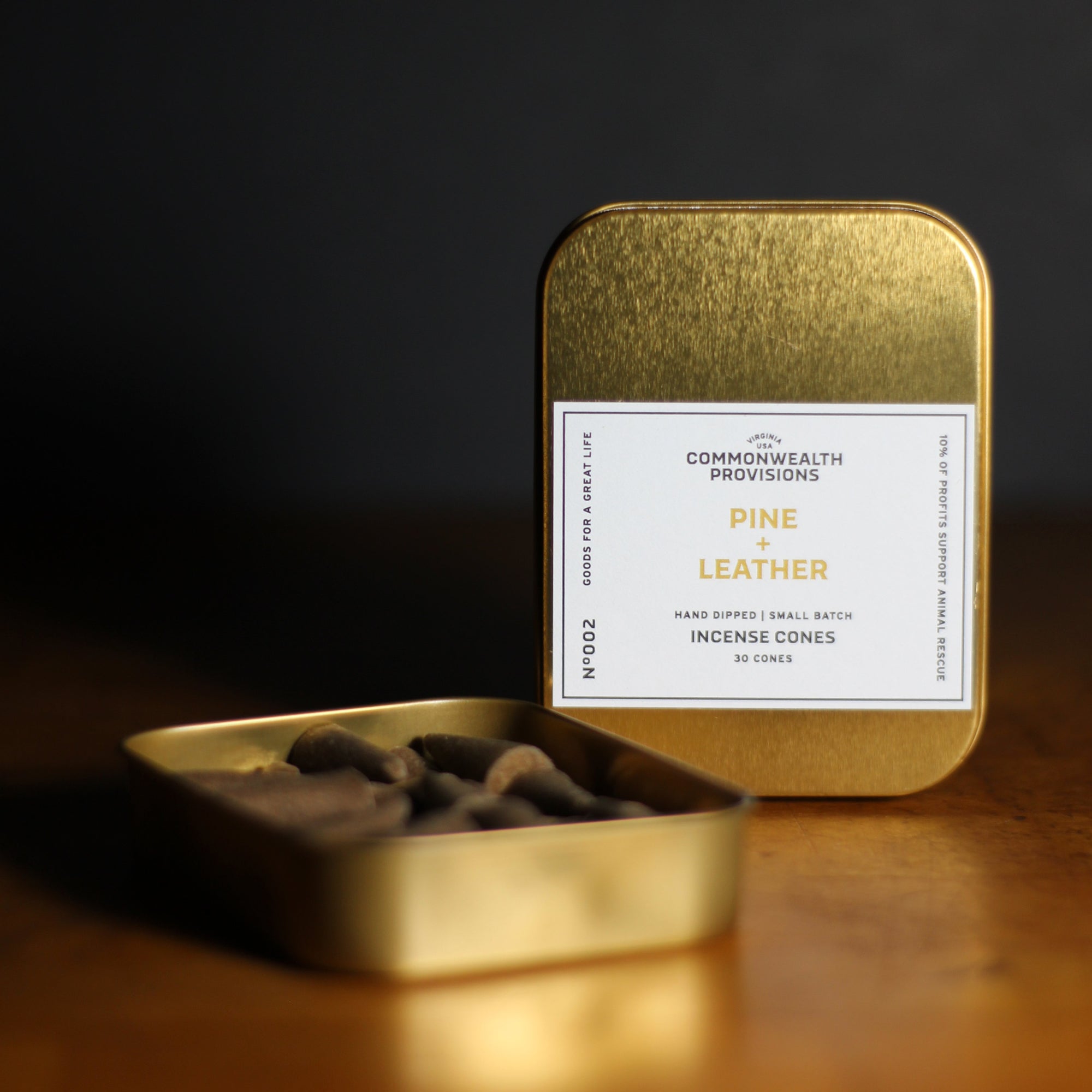 Commonwealth Provisions Pine + Leather Incense