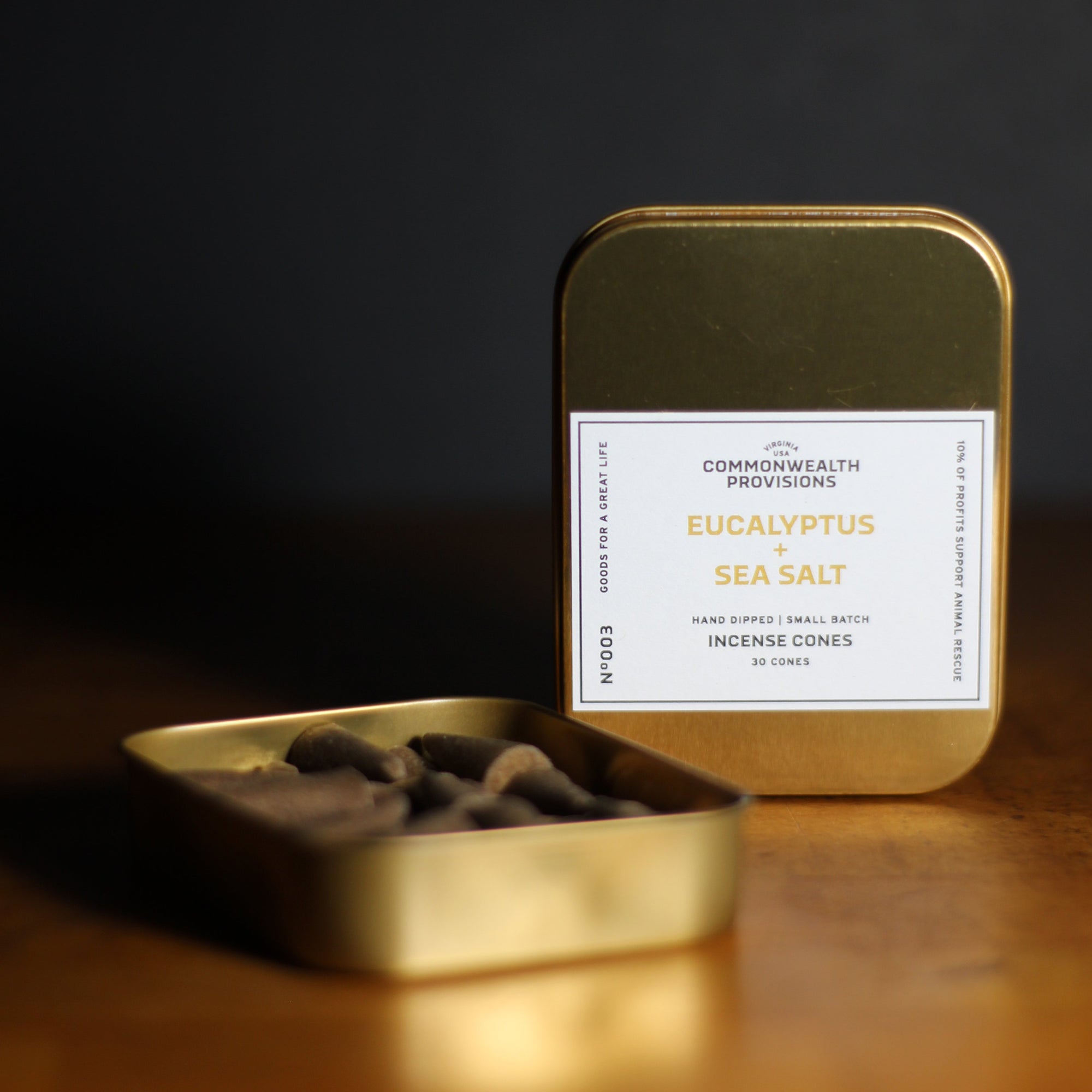 Commonwealth Provisions Eucalyptus + Sea Salt Incense Cones