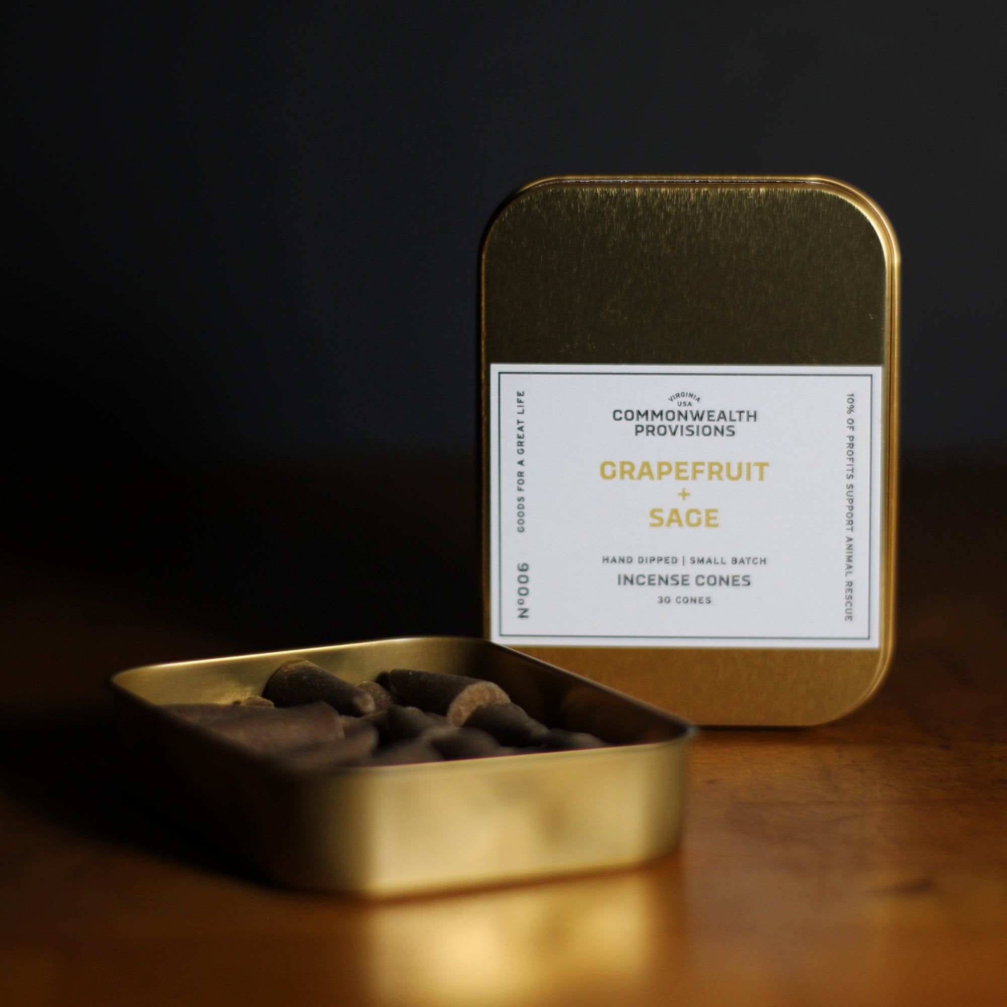 Commonwealth Provisions Grapefruit + Sage Incense Cones