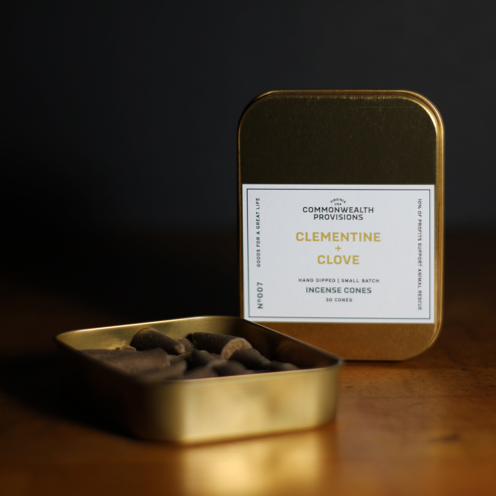 Commonwealth Provisions Clementine + Clove Incense Cones