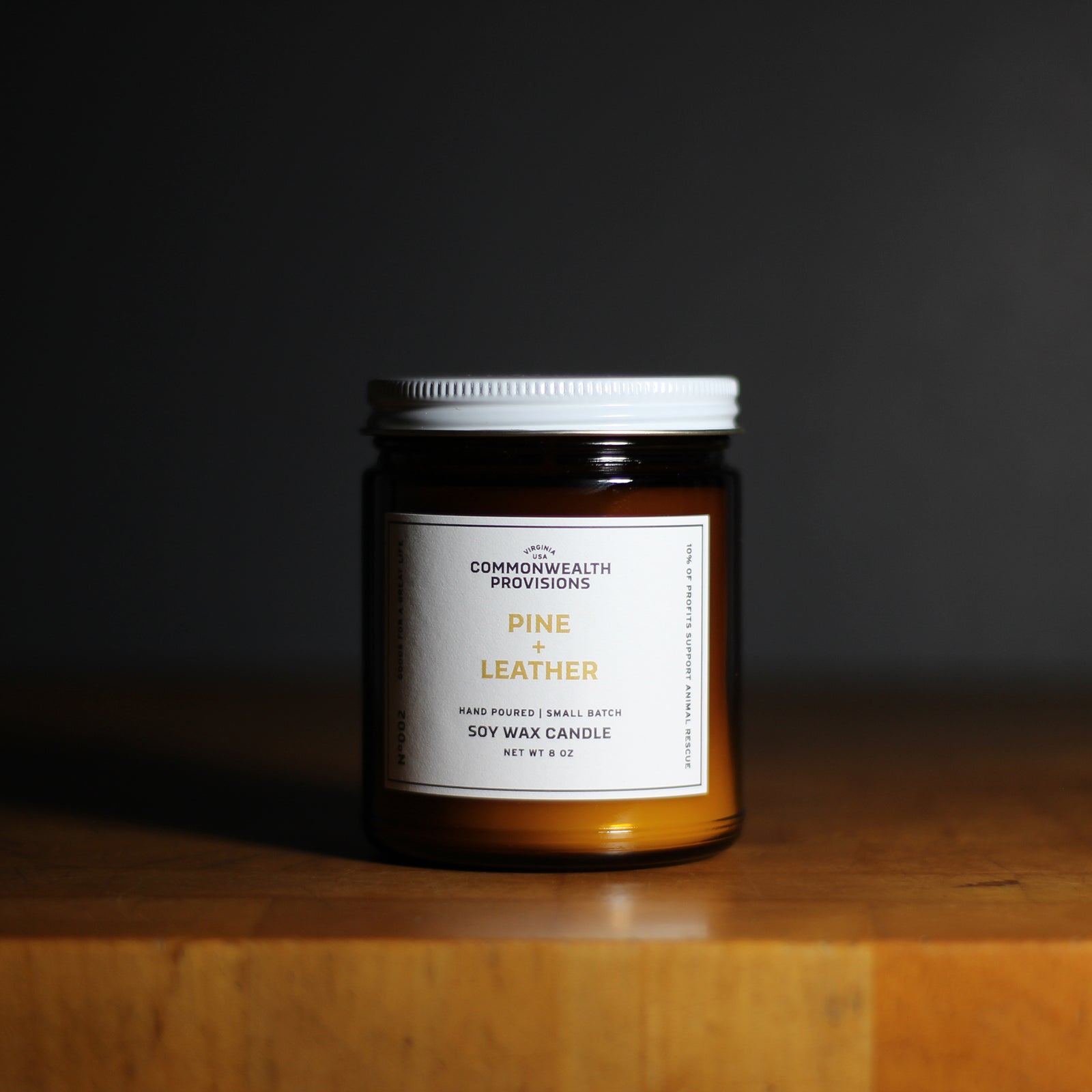 Commonwealth Provisions Pine + Leather Candle