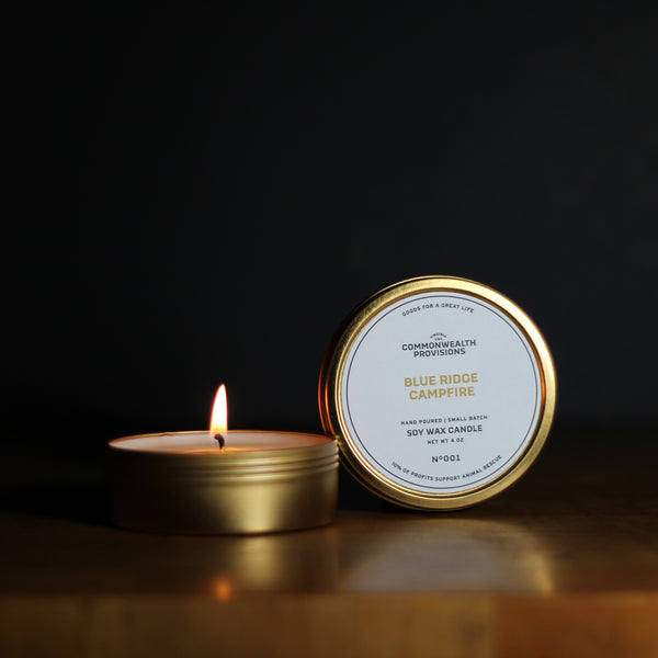 Blue Ridge Campfire Travel Candle Commonwealth Provisions