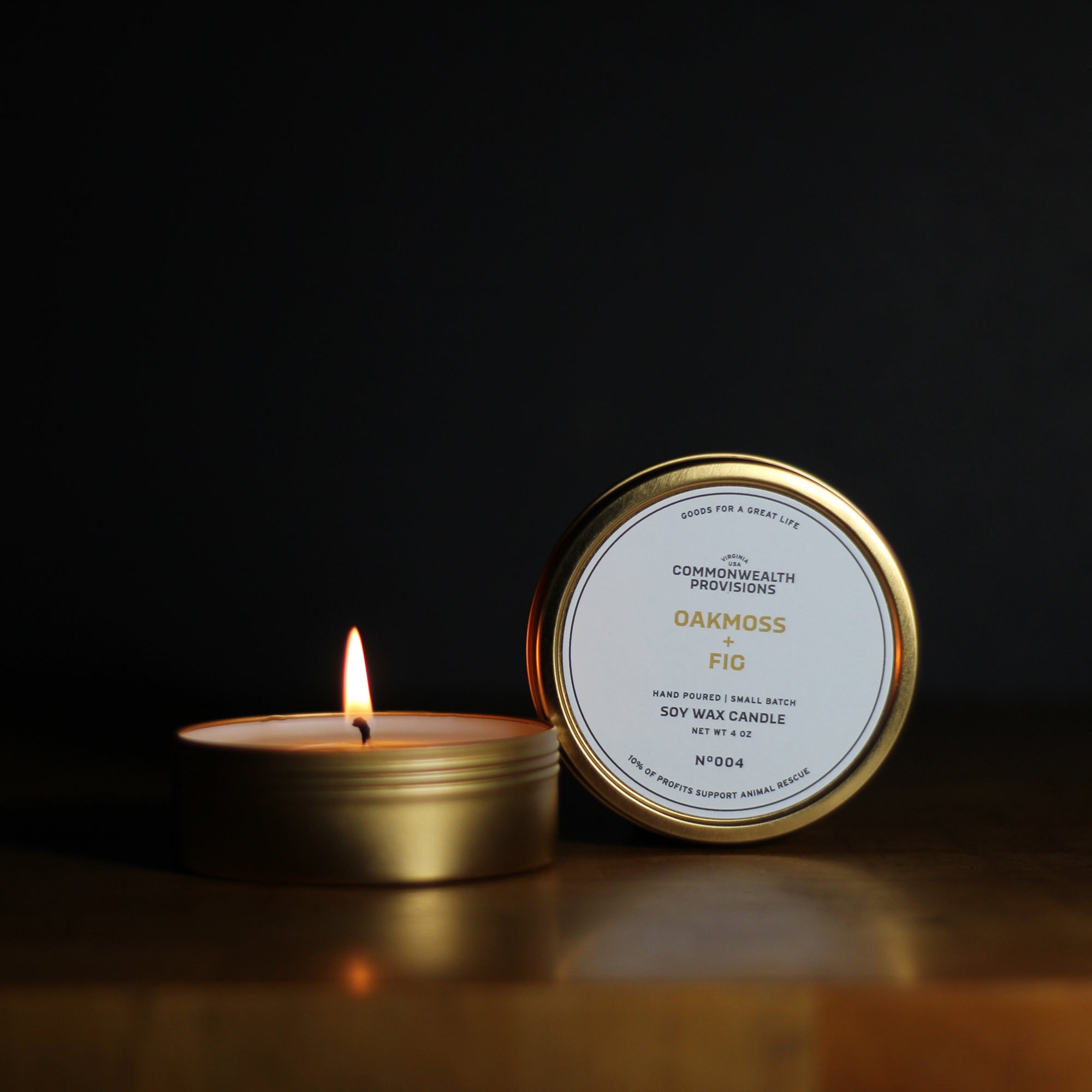 Commonwealth Provisions Oakmoss + Fig Travel Candle